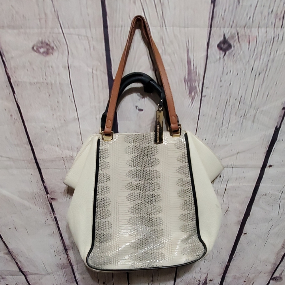 Vince Camuto Snake Skin Leather Purse Shoulder Bag